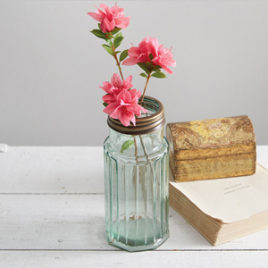 Set of Two Decorative Glass Jars