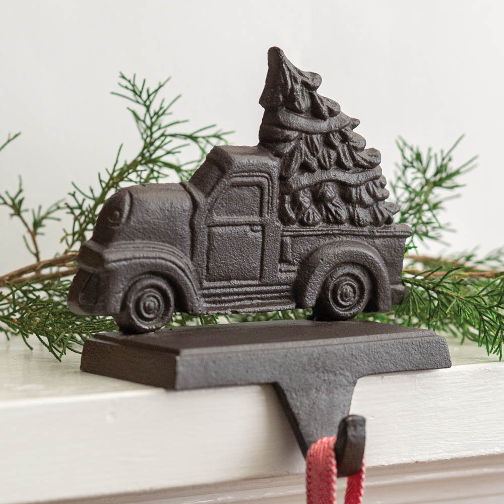 Cast Iron Truck with Tree Stocking Holder CTW Home Collection