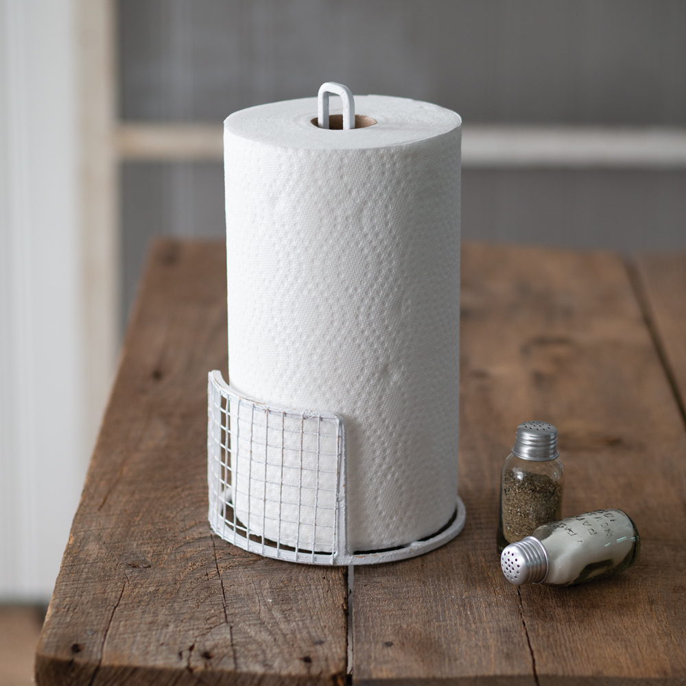 Circa White Farmhouse Ceramic Milk Glazed Countertop Paper Towel