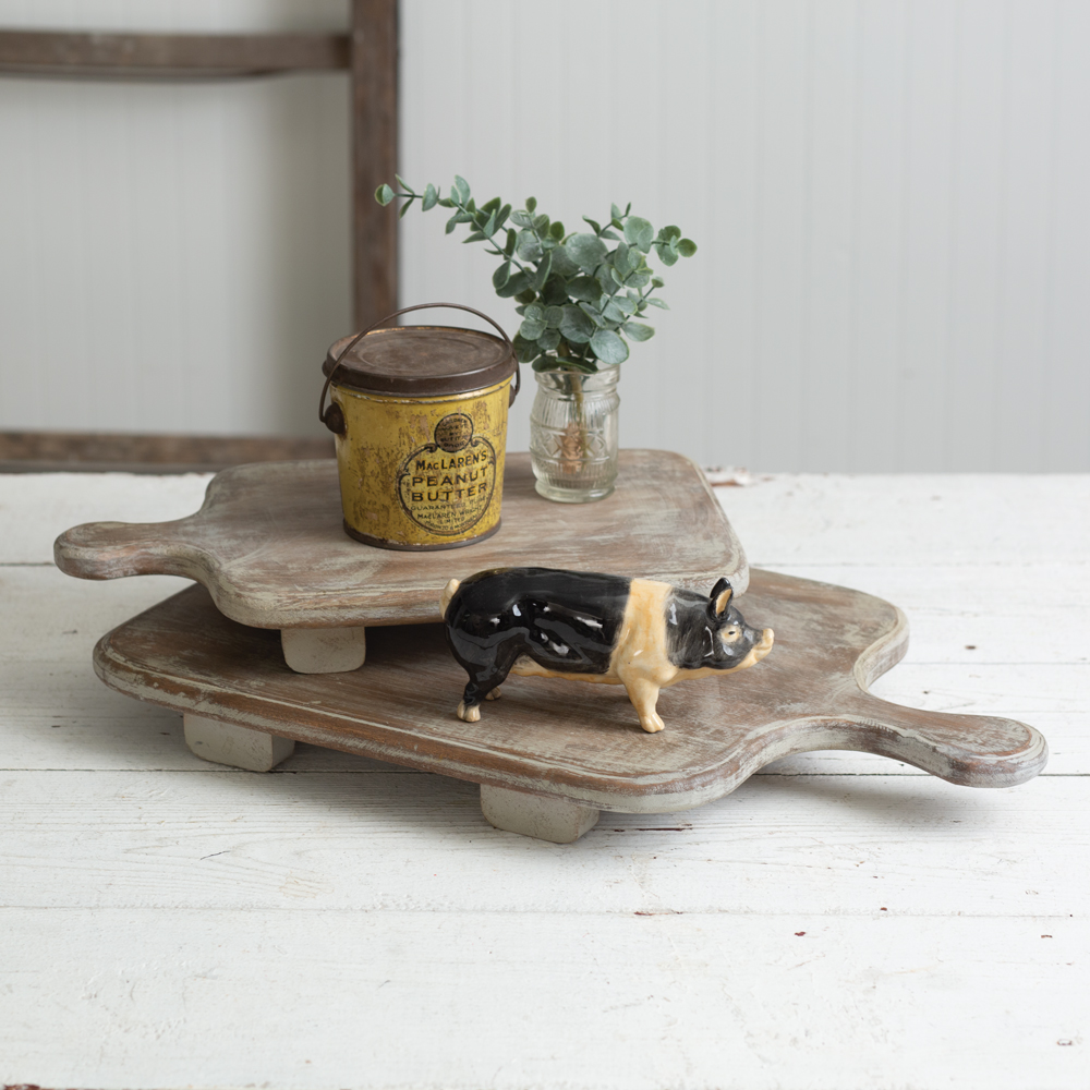 wood stand Farmhouse wood stand Cutting Board Riser Farmhouse Riser Wood Riser