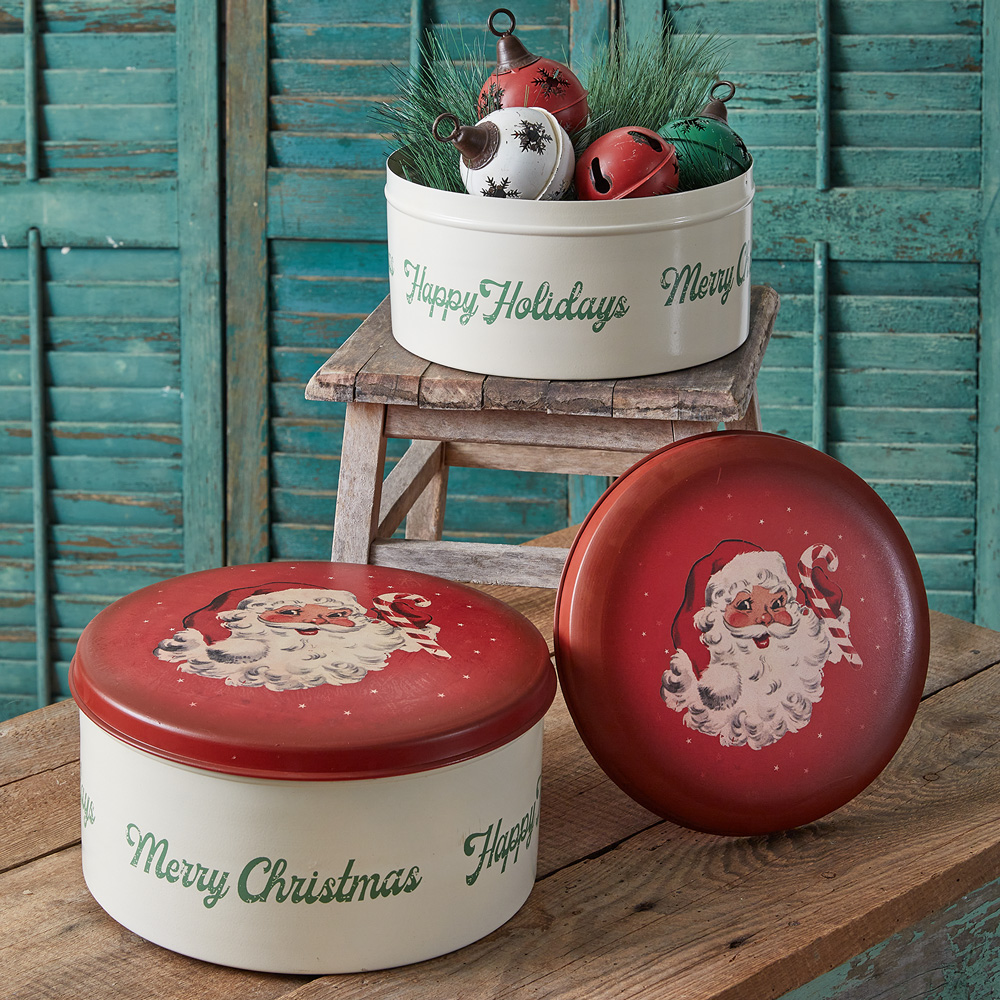 Set of Two Christmas Containers