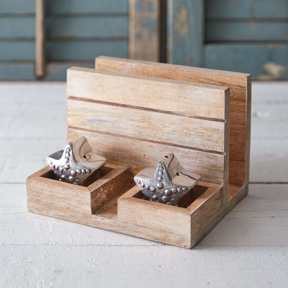 Starfish Salt, Pepper, and Napkin Holder CTW Home Collection