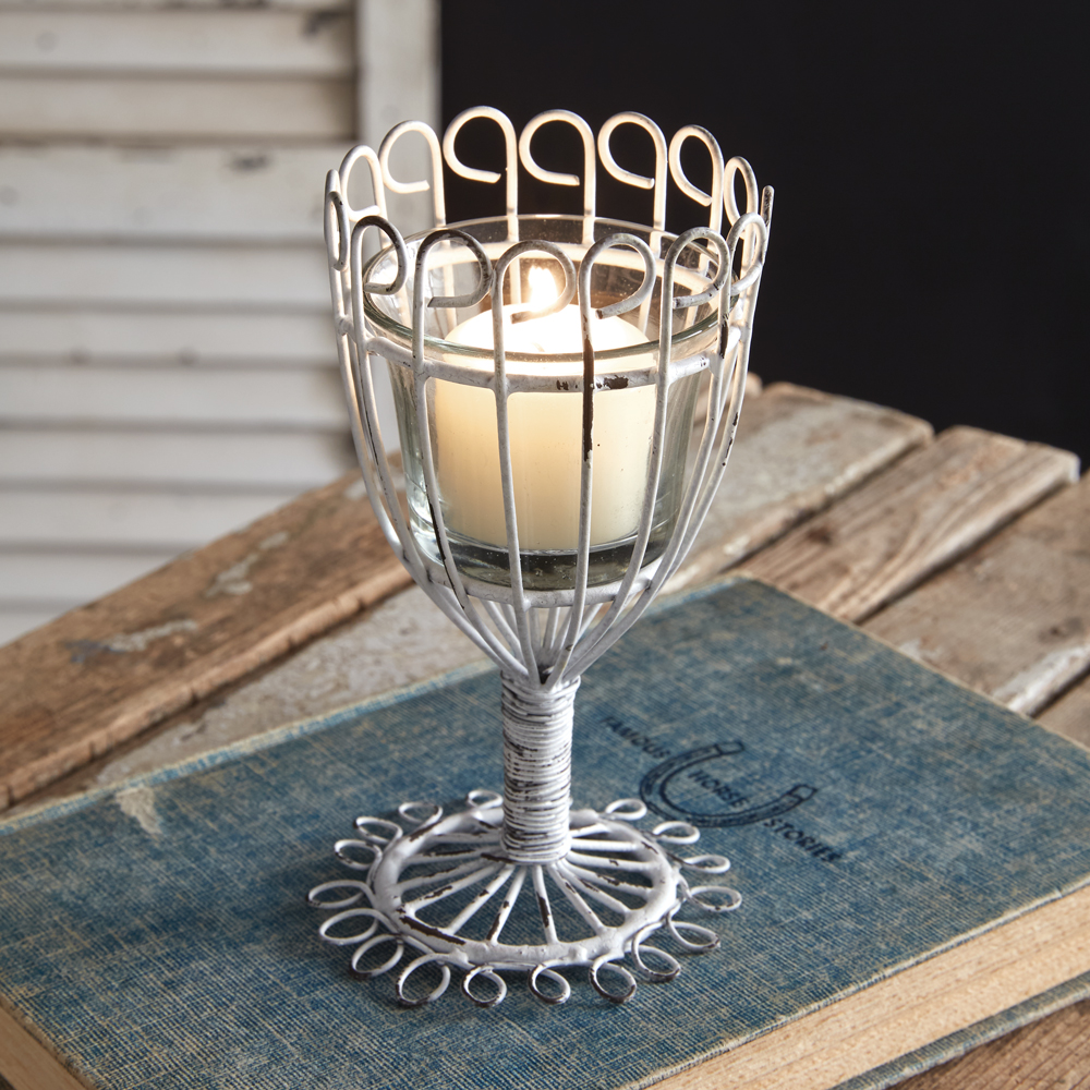 Wire Flower Votive Holder CTW Home Collection