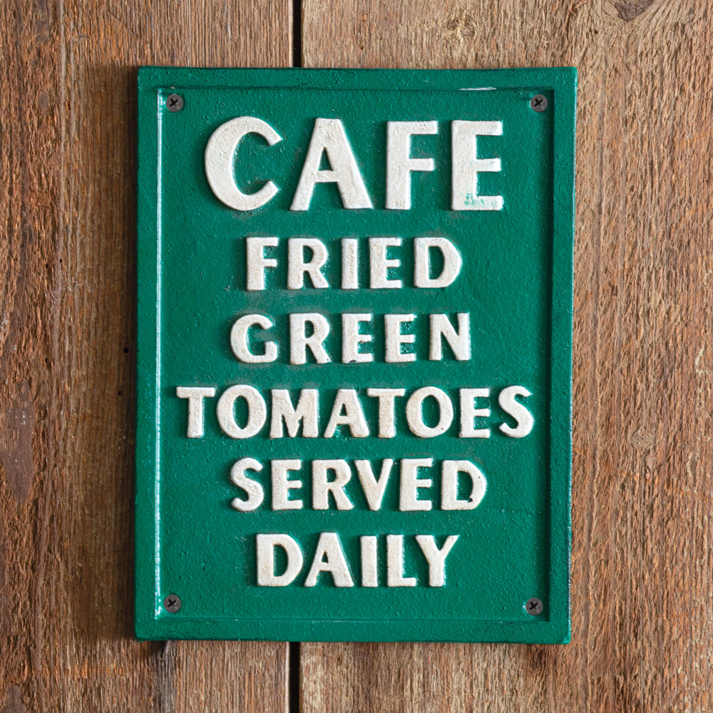 Fried Green Tomatoes Cast Iron Wall Sign CTW Home Collection
