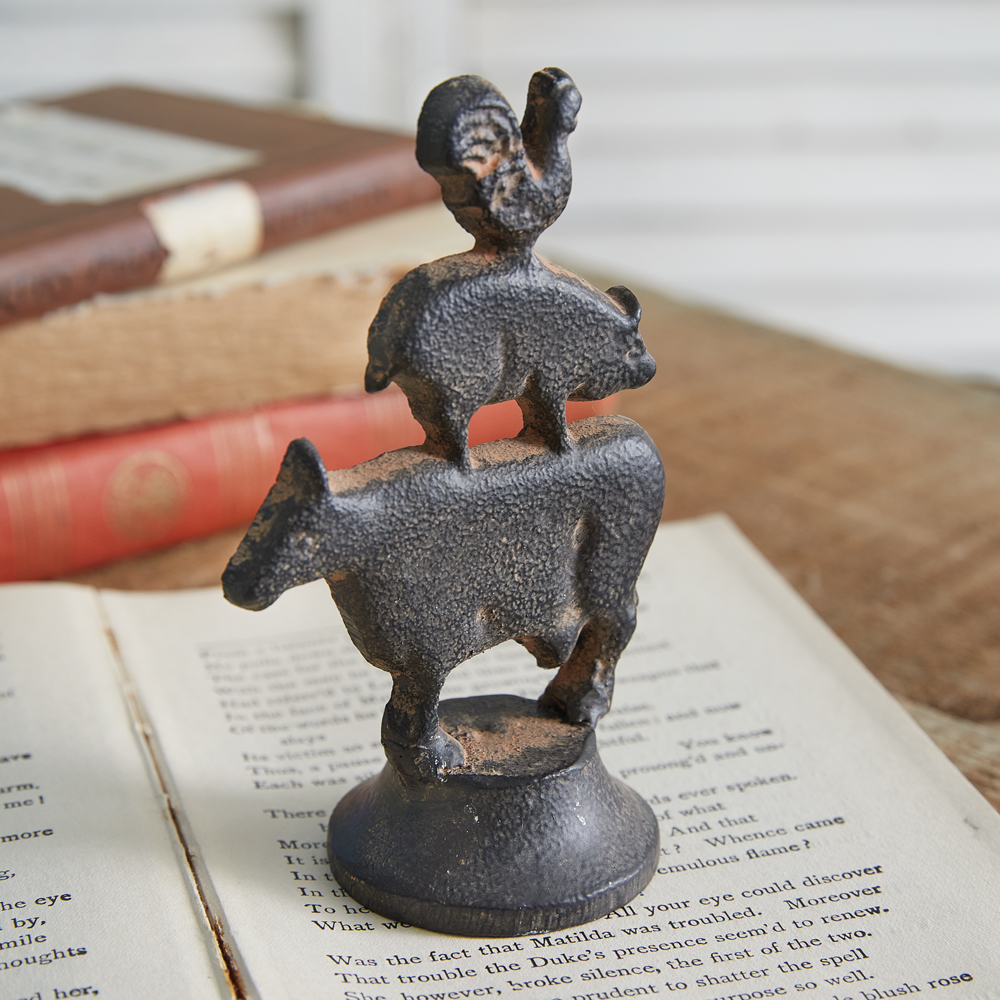 Cast Iron Stacked Animals Figurine | CTW Home Collection