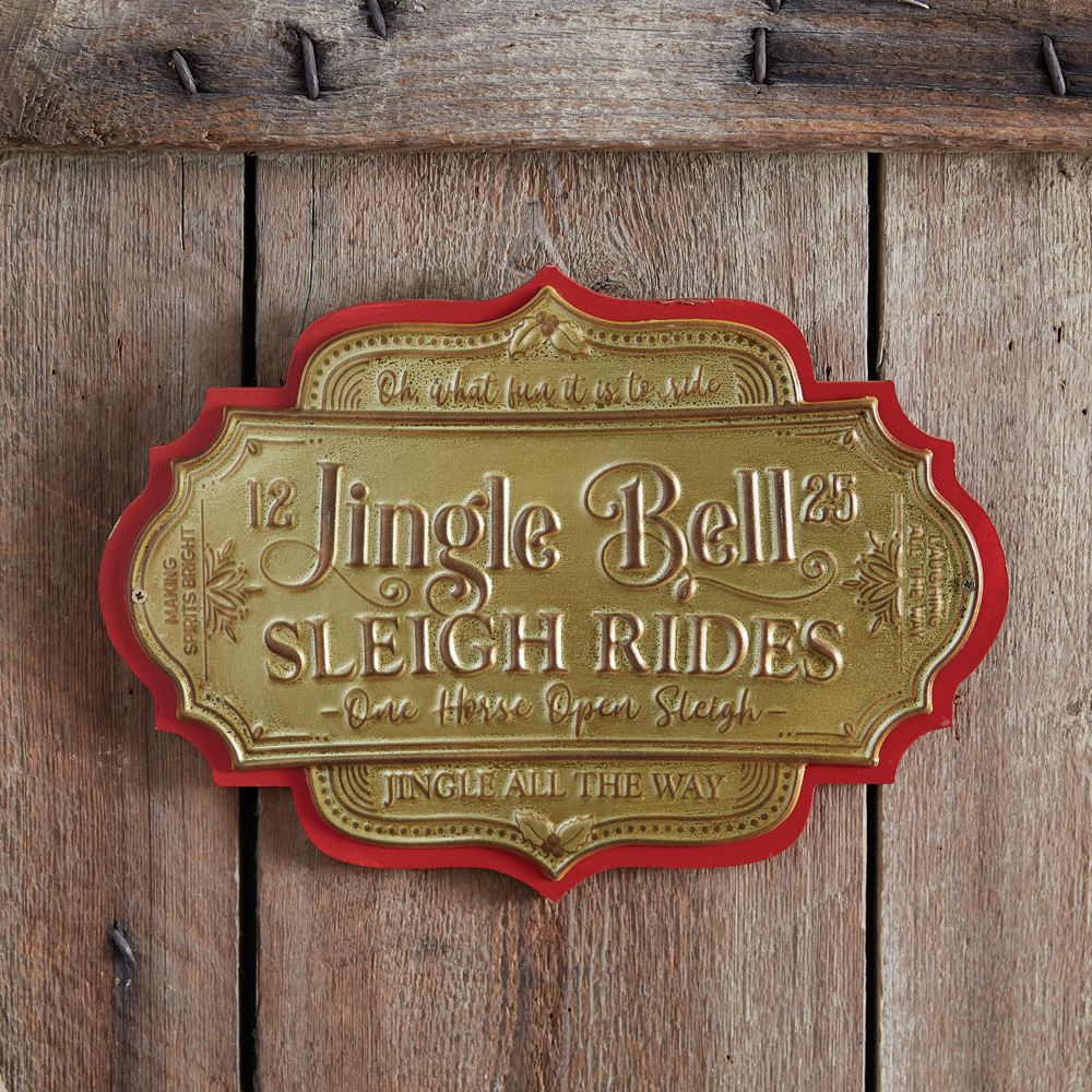 Jingle Bell Sleigh Rides Plaque CTW Home Collection