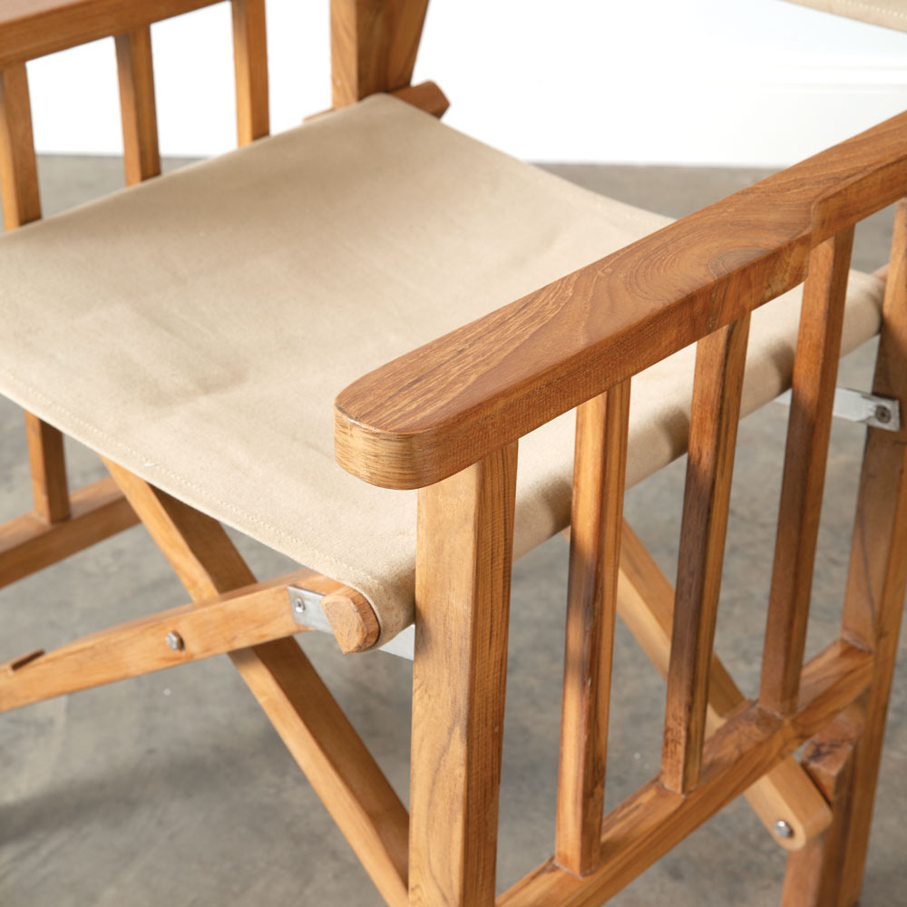Teakwood Canvas Directors Chair CTW Home Collection
