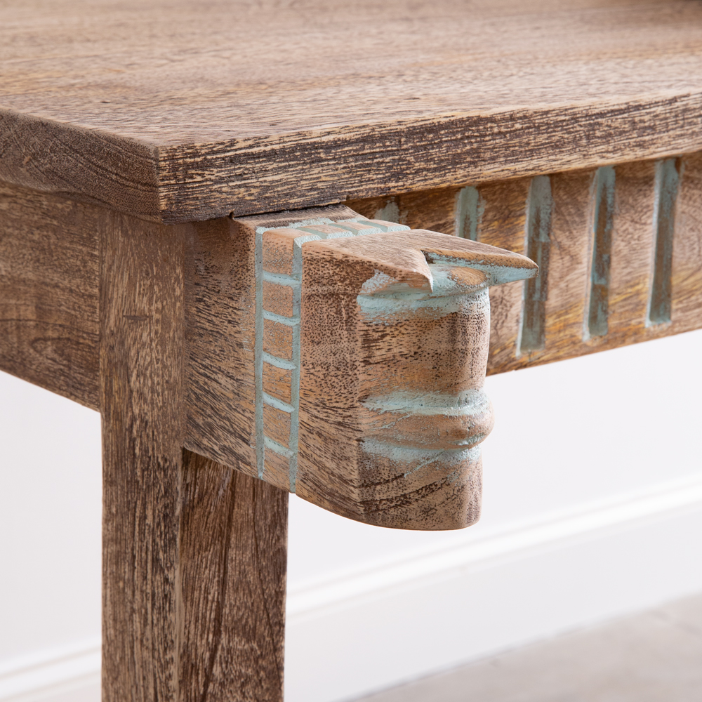 Carved Wood Entryway Table CTW Home Collection