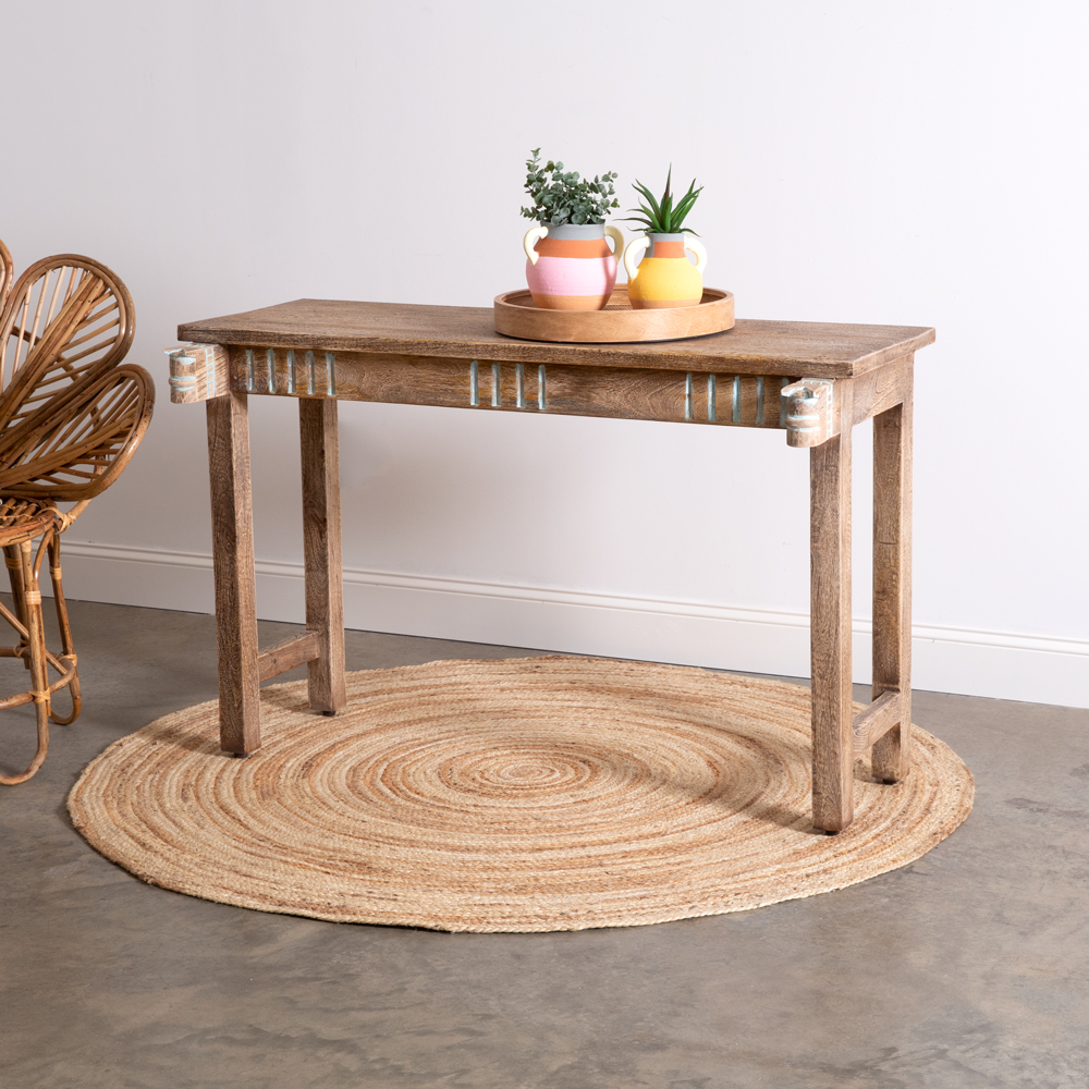 Carved Wood Entryway Table CTW Home Collection