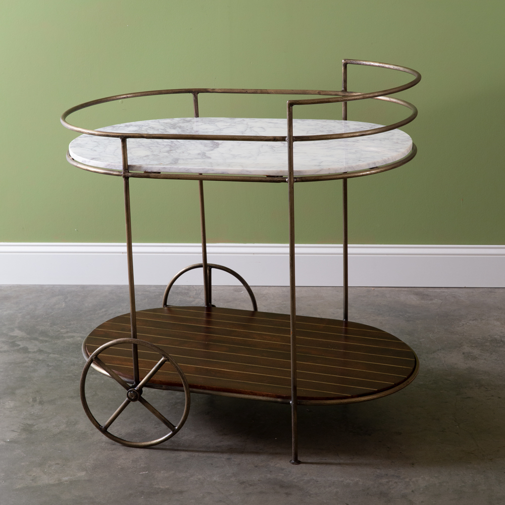 TwoTier Marble Top Bar Cart CTW Home Collection