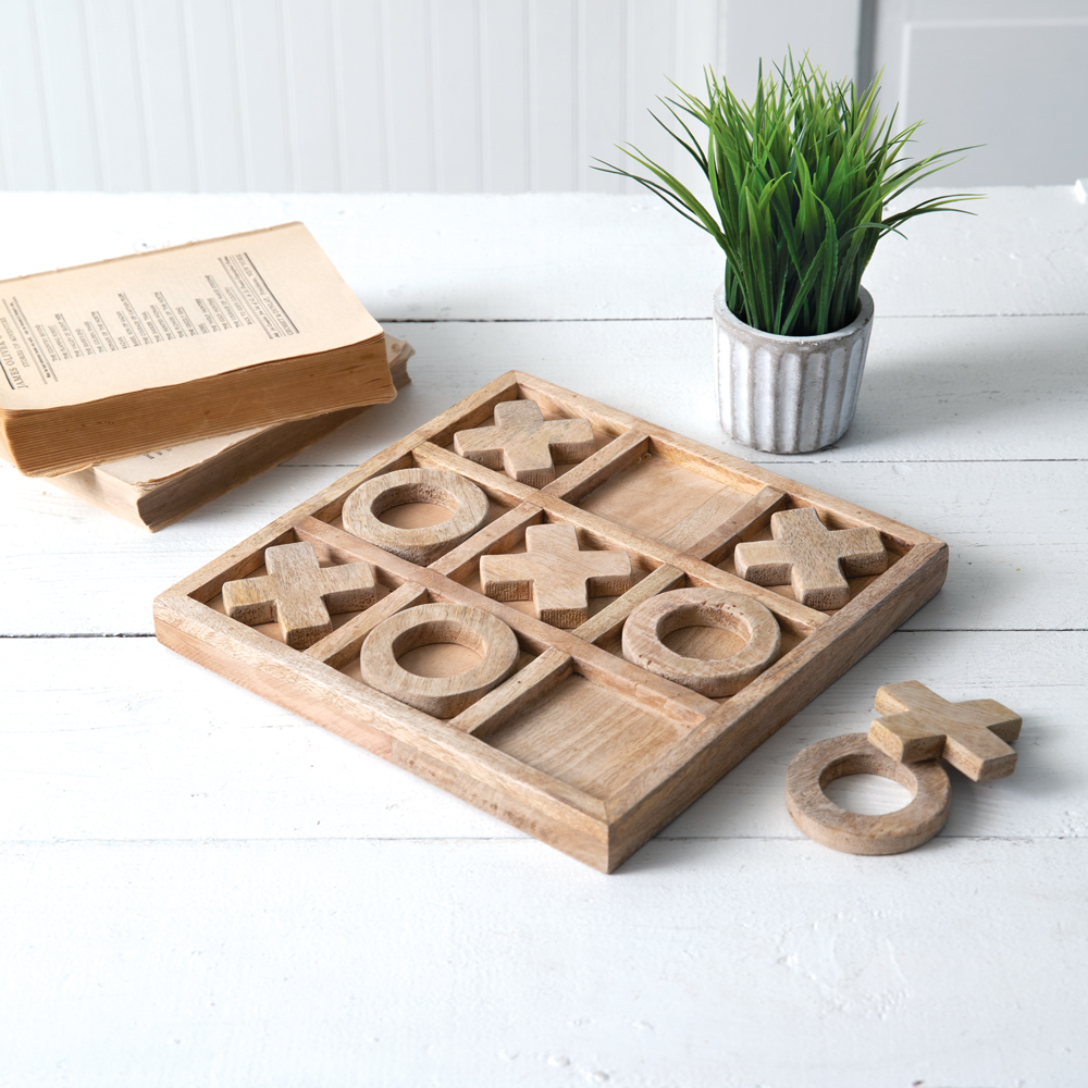 Wood Tic-Tac-Toe Game