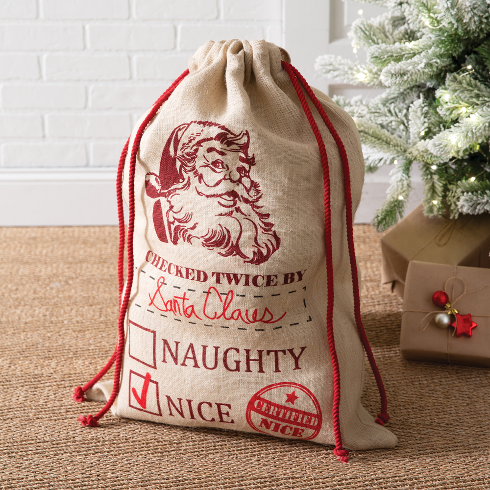 Santa's List Toy Sack 