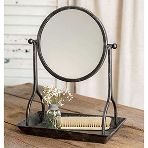 CTW Home Collection 370458 Tabletop Vanity Mirror and Jewelry Stand,  22-inch Height 