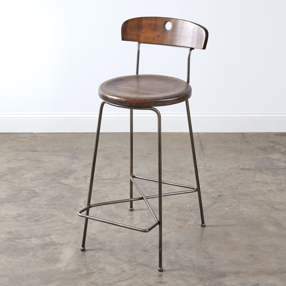 Industrial Farmhouse Bar Stool CTW Home Collection   530574 Alt1 L 