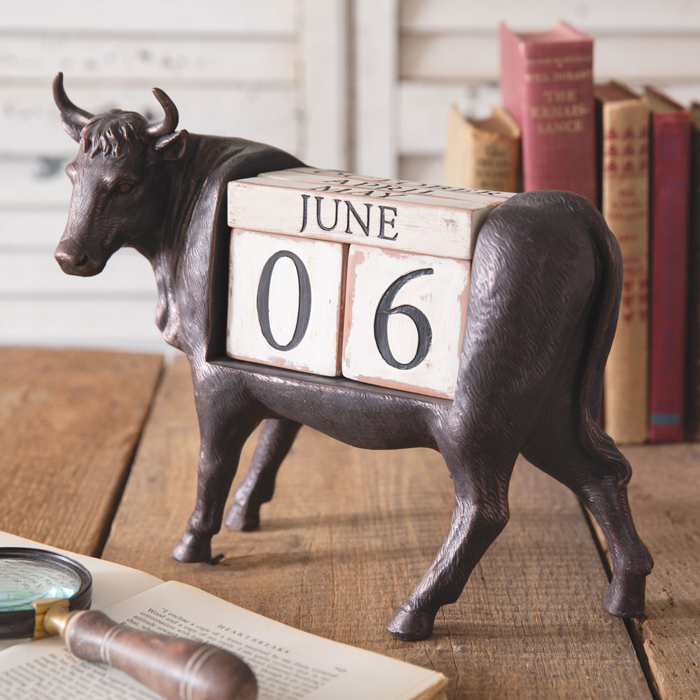 Cow Perpetual Block Calendar CTW Home Collection Cow Perpetual Block Calendar CTW Home Collection