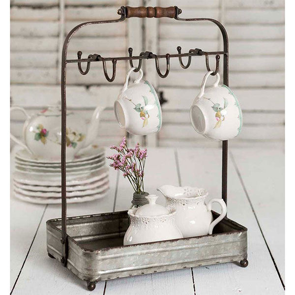 Tabletop Mug Rack with Tray | CTW Home Collection