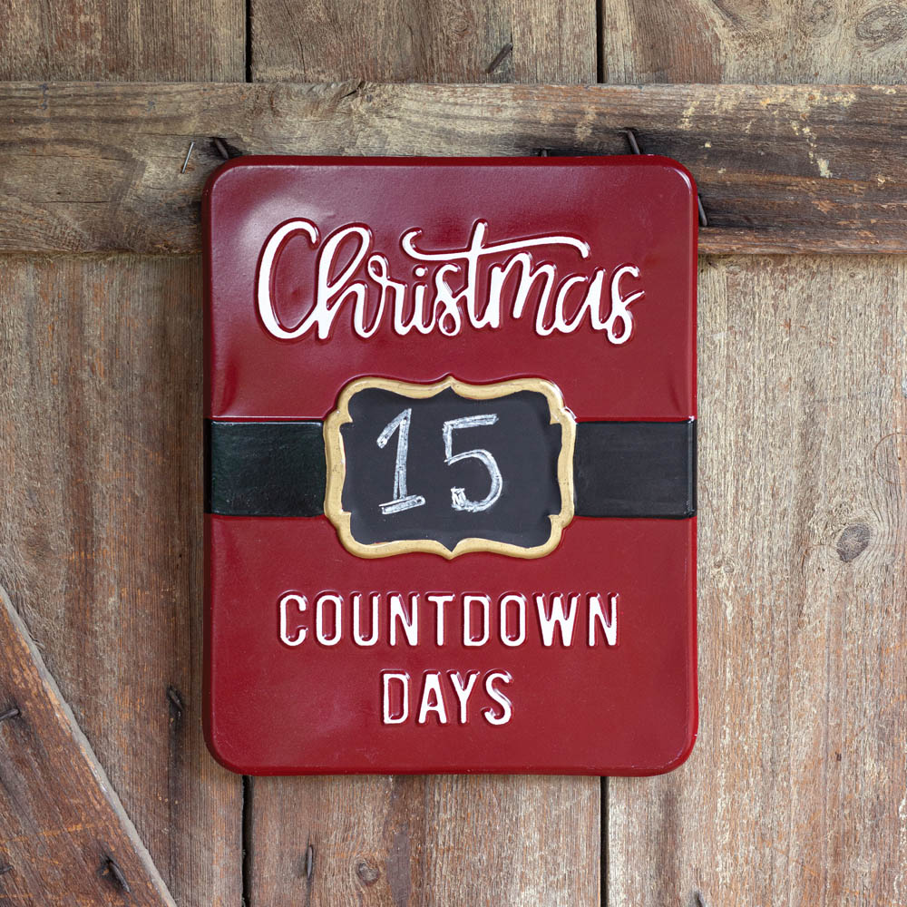 Christmas countdown chalkboard
