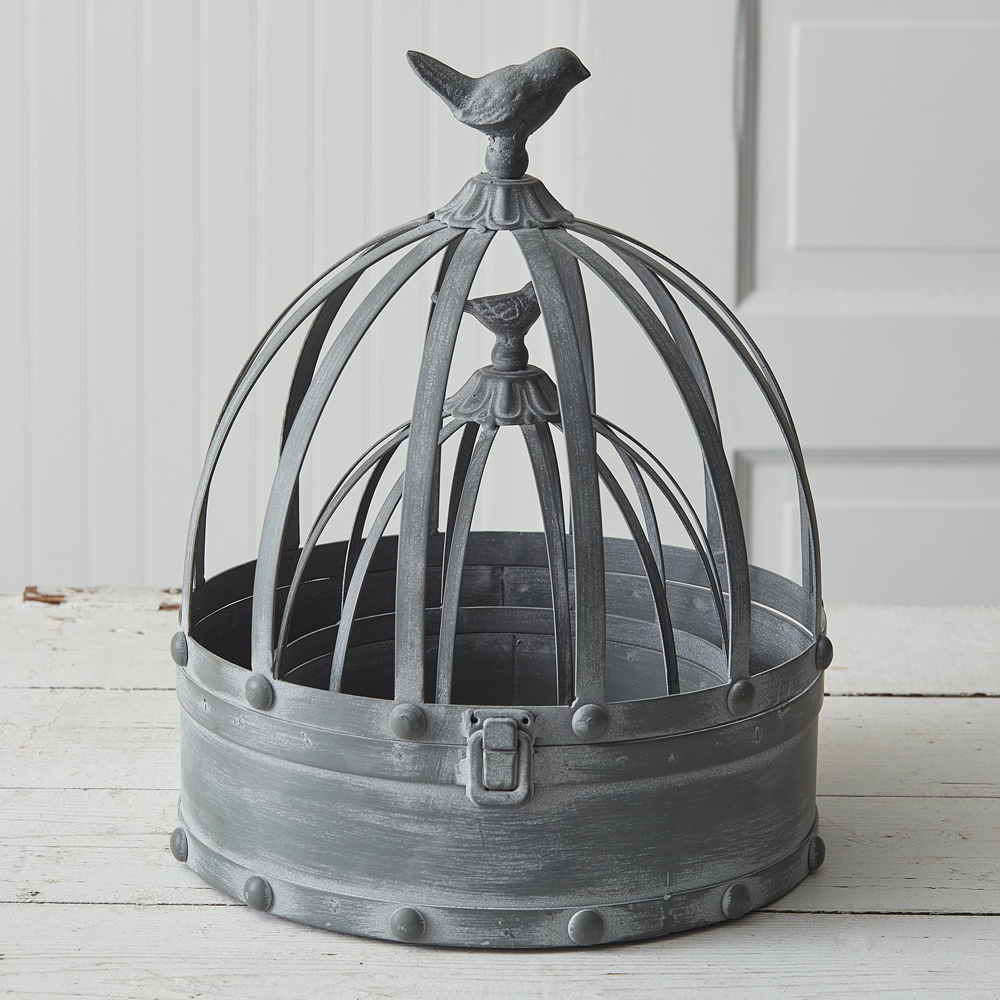 CTW Home Collection Bee Skep Wire Cloche with Base Accessories 