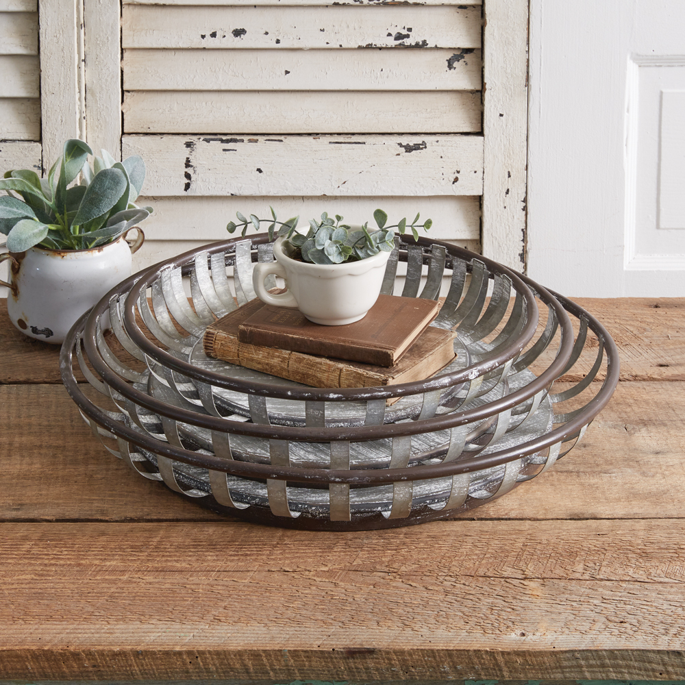 Set of Three Edison Basket Trays | CTW Home Collection