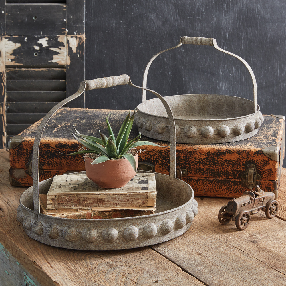 Set of Two Stone Gardens Trays CTW Home Collection